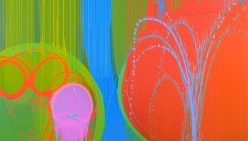 a painting by Charlotte Cornish, Cambridge Contemporary Artist, Striding