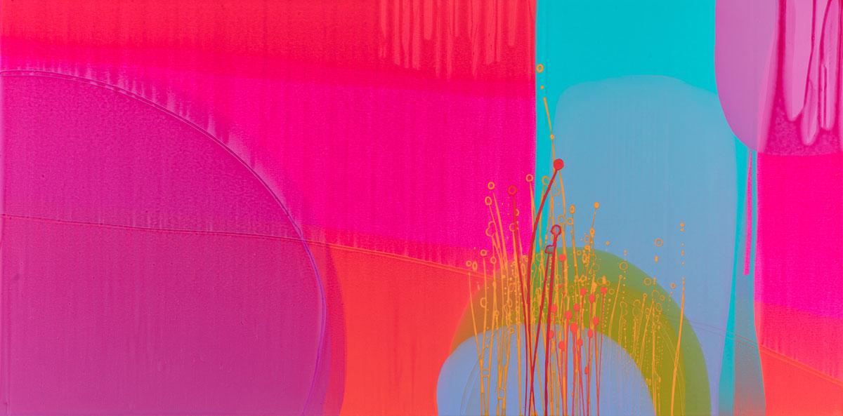 Vista II, paint on acrylic, contemporary artist Charlotte Cornish